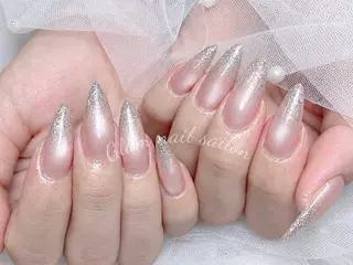 ネイル エツメ💅 長さ出し🎀デザインのネイルデザイン