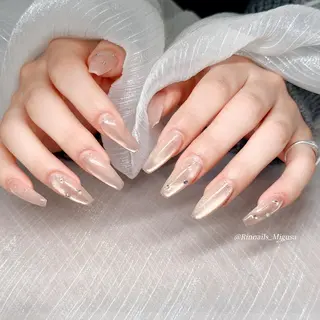 ロング RIN NAILS ᥫ᭡Migusaのネイルデザイン