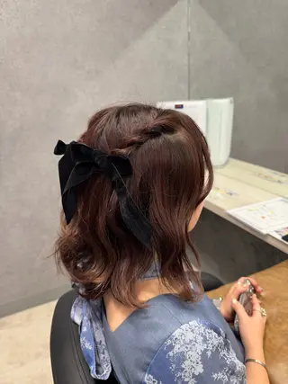 ミディアム ヘアアレンジ 加藤 碧唯のヘアスタイル
