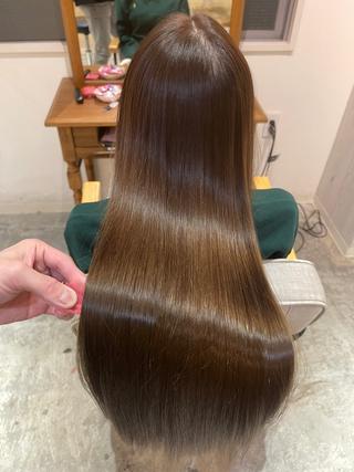 ミディアム カラー パーマ レイヤーカット 髪質改善専門屋/和田のヘアスタイル