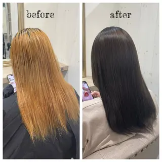 セミロング カラー PutiLuca 浅川のヘアスタイル