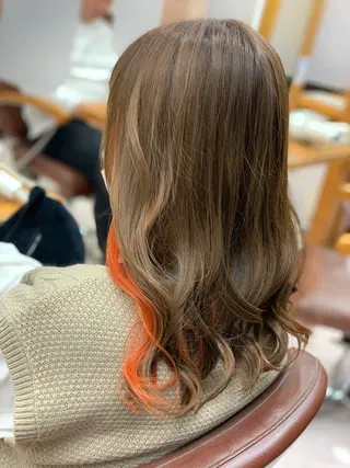 ロング カラー 比嘉 秀弥のヘアスタイル