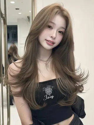 セミロング sasa ササのヘアスタイル