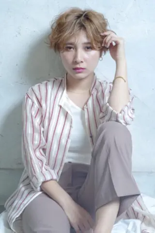 ショート カラー パーマ 髪質改善shoma mikiのヘアスタイル