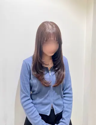 ロング カラー 所 有紗のヘアスタイル