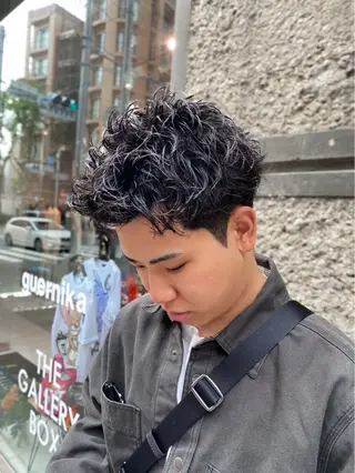 ショート パーマ メンズ IRIE⚡️メンズ/ パーマ⚡️北川聖也のヘアスタイル