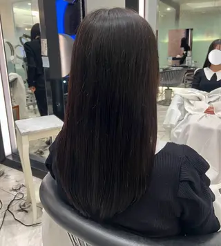 ロング コテ巻きパーマ💙 シノヤユイのヘアスタイル