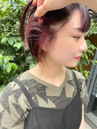 ミディアム カラー パーマ ヘアアレンジ メンズ キッズ ネイル マツエク・マツパ tatsumi/ボブ ウルフ/レイヤーのヘアスタイル
