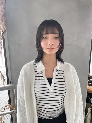 ミディアム ウルフ レイヤー パーマ🪐MANAのヘアスタイル