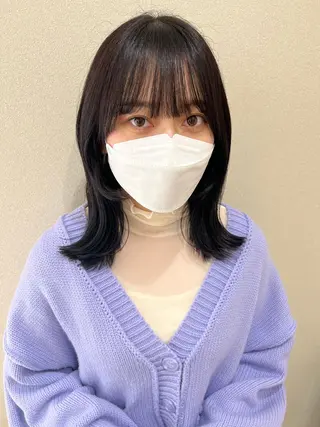 ミディアム カラー 外国人対応 佐久間のヘアスタイル