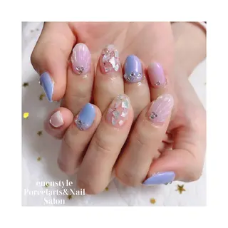 ミディアム ネイル 🐾enen style 🐾のネイルデザイン