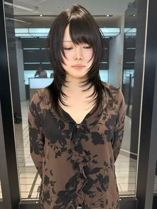 ロング ハッシュカット ✦·.⋆ SAYAのヘアスタイル