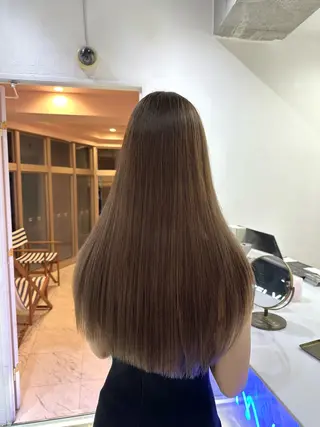 ロング カラー モテ艶🪄ベージュ カラー🧸RUKAのヘアスタイル