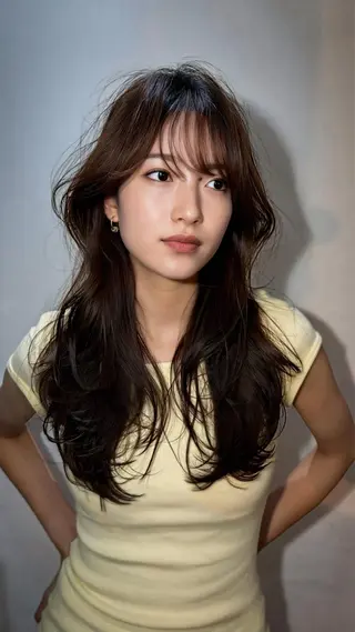 ロング 平 一裕のヘアスタイル