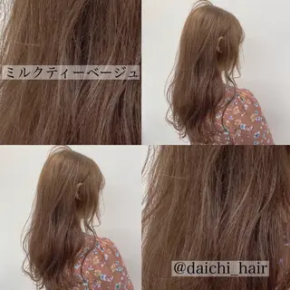 セミロング カラー ヘアアレンジ 💞あざと可愛い💞 児玉大地のヘアスタイル