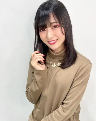 ミディアム カラー 美谷添(ミヤゾエ) まどか大人ヘアサロンのヘアスタイル