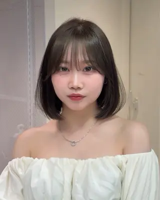 ミディアム けいし🐬ボブ 美髪縮毛矯正のヘアスタイル