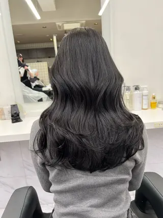 ロング カラー パーマ ヘアアレンジ メンズ 上品＆韓国風 🥀海心🥀のヘアスタイル