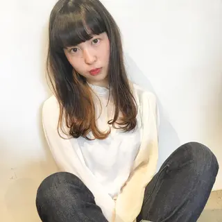 セミロング カラー stylist 杉浦駿生のヘアスタイル