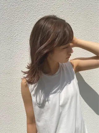 ミディアム 𝑺𝒂𝒌𝒊 🩶マンツーマン施術のヘアスタイル