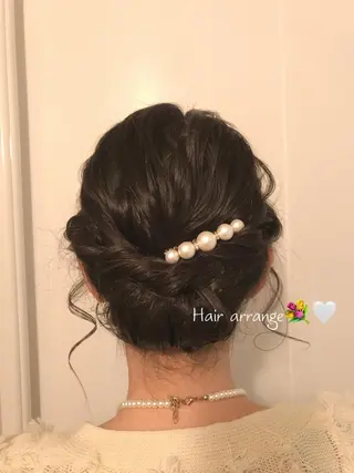 ミディアム ヘアアレンジ 豊田 智美のヘアスタイル