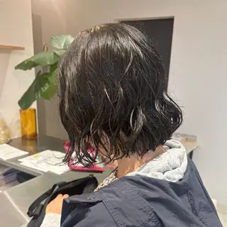 ショート パーマ シマダ ユウナのヘアスタイル