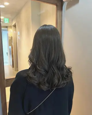 セミロング カラー akane/オリーブ /ボブパーマのヘアスタイル