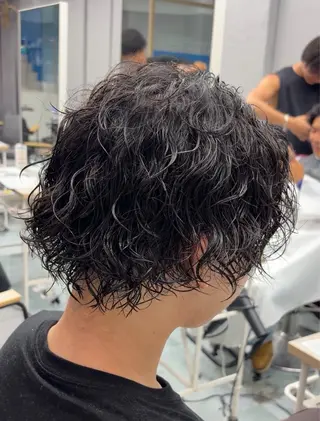 ミディアム パーマ ⚜️メンズ 特化Towa⚜️のヘアスタイル