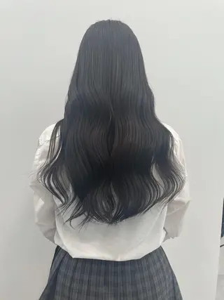 ロング カラー ヘアアレンジ 縮毛矯正/髪質改善/ ブリーチ毛/木元渓太のヘアスタイル