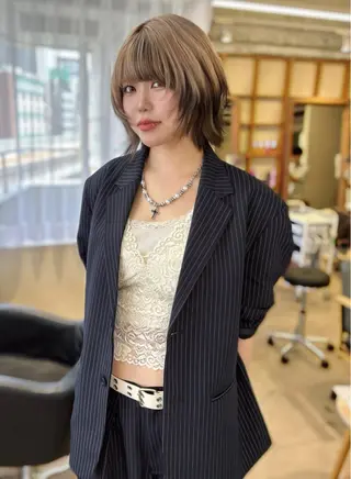 カラー ハイトーン/デザイン カラー/kaedeのヘアスタイル