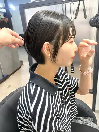 ショート カラー 白髪ぼかし/ショート /ミニボブだいじのヘアスタイル
