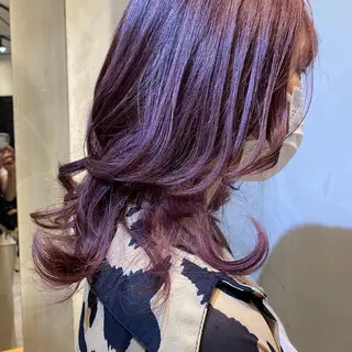 セミロング 新宿/顔周りカット +レイヤー＝しずく♩のヘアスタイル