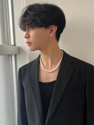 メンズ 韓国ヘア レイヤーカットのヘアスタイル