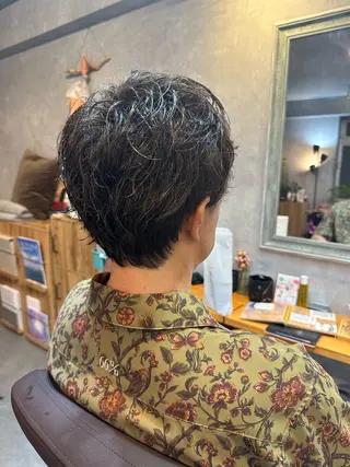 ミディアム カラー パーマ メンズ trym/ 木原裕希のヘアスタイル