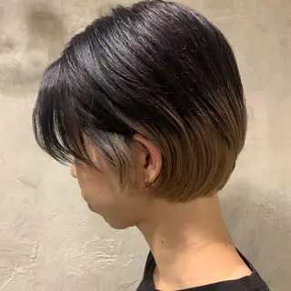 ショート カラー メンズ ウルフ、レイヤー 、メンズカットSHOのヘアスタイル