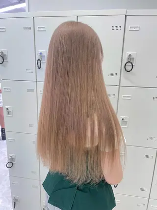 ロング カラー 🤍💕ブリーチカラ ーAyaka💕🤍のヘアスタイル