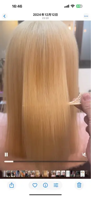 ミディアム 100%高級人毛使用 LANIUMEDAのヘアスタイル