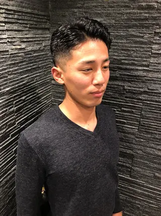 ショート パーマ メンズ 木村 りきのヘアスタイル