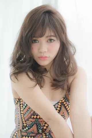 セミロング カラー パーマ Maeda マエダのヘアスタイル