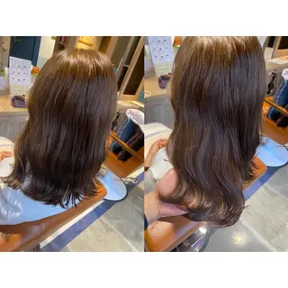 カラー 🩵盛れる顔周り/ 艶カラーemi🩵のヘアスタイル
