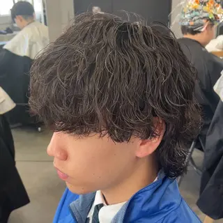 セミロング パーマ ヘアアレンジ メンズ fifth 石川 凪のヘアスタイル