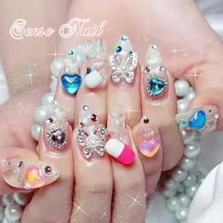 ネイル ヘアアレンジ キッズ メンズ パーマ カラー ロング マツエク・マツパ アイブロウ 🎀Sense Nail渋谷店🎀のネイルデザイン