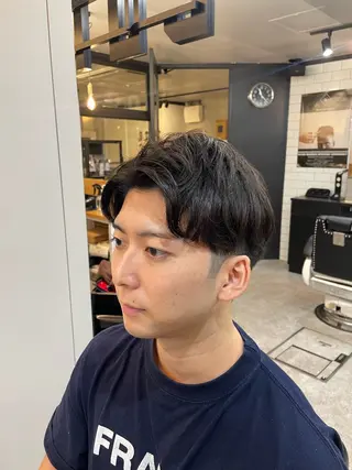 ショート メンズ 💈フェード× パーマ🔥松下💈のヘアスタイル