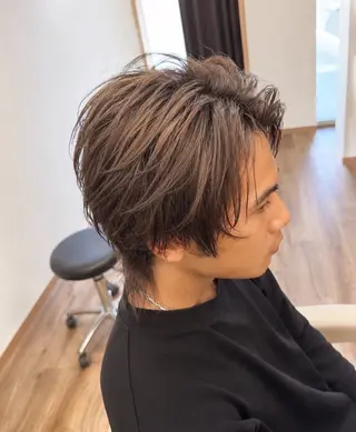 ミディアム 艶髪カラー/髪質改善 細貝 舞利のヘアスタイル