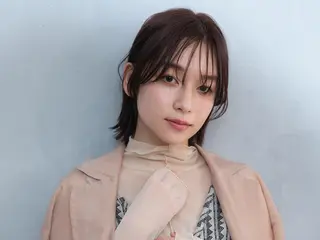 ミディアム カラー パーマ ヘアアレンジ 谷 ひな乃のヘアスタイル