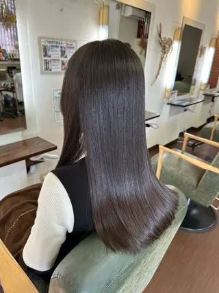 ロング 💜推しインナー カラー/菊池柊真💜のヘアスタイル