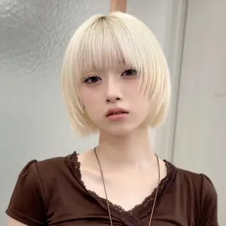 ショート ハッシュカット/ ハイトーン/たくみのヘアスタイル