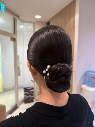 ロング ヘアアレンジ 韓国ヘアメイク🎀/ 縮毛矯正✨山本媛香のヘアスタイル