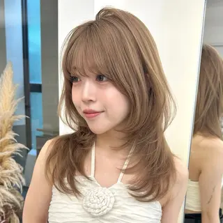 セミロング カラー ParveMix￤ 出石 菜々🥂のヘアスタイル