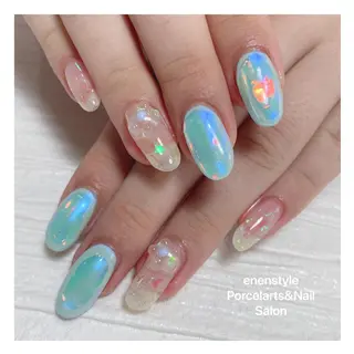 ミディアム ネイル 🐾enen style 🐾のネイルデザイン